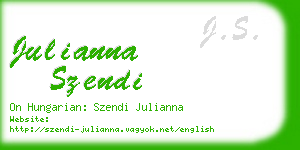 julianna szendi business card